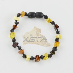 Raw cherry with irregular beads bracelet